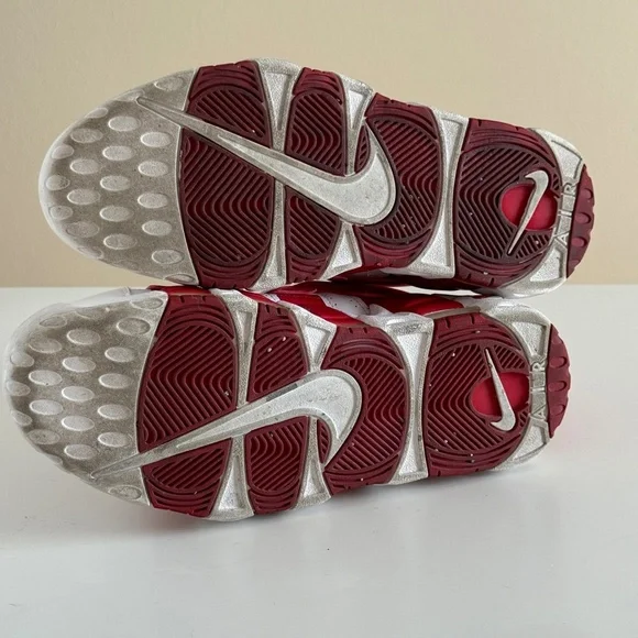 Nike Air More Uptempo Max Varsity White Red EUC 2016 sz 9 - Picture 8 of 9